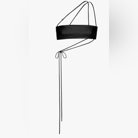 NWT LEATHER ZARA CROP TOP LARGE - Picture 8 of 9